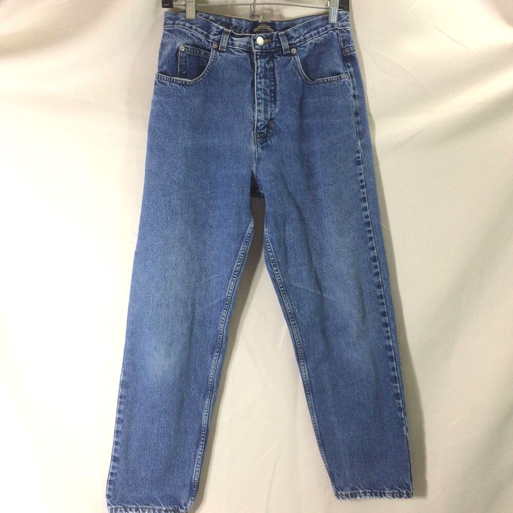 Vintage 90s Capezio High Waisted Mom Jeans 100% Cotton Tapered Women's Size 10R